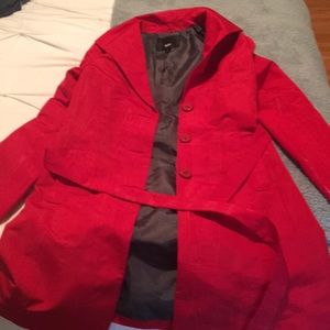 Mossimo red trench coat